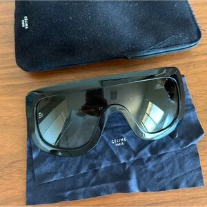 Celine oversized shield sunglasses from the Phoebe Philo era.  Very trendy!